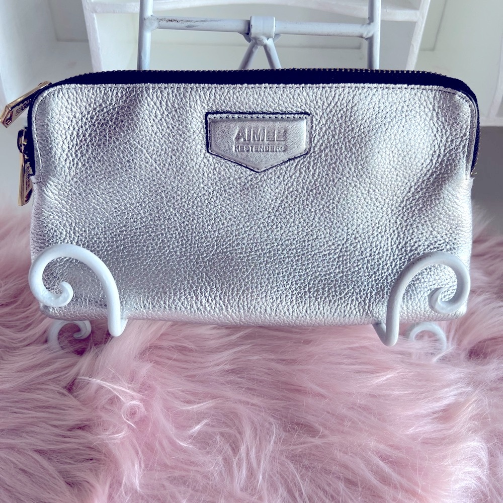 Aimee Kestenberg silver leather wallet